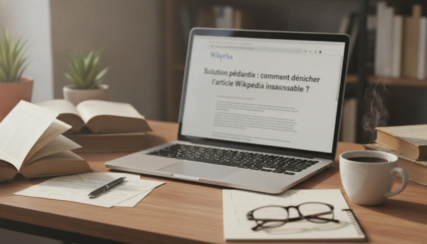 découvrez comment la solution pédantix vous aide à retrouver facilement l'article wikipédia insaisissable grâce à des techniques efficaces et des astuces pratiques.